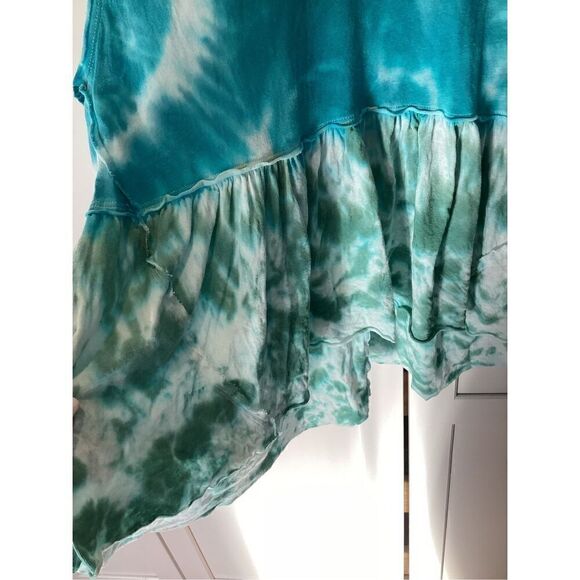 We The Free Anytime Tie Dye Tank Sz XS Teal Stretch - Picture 5 of 9